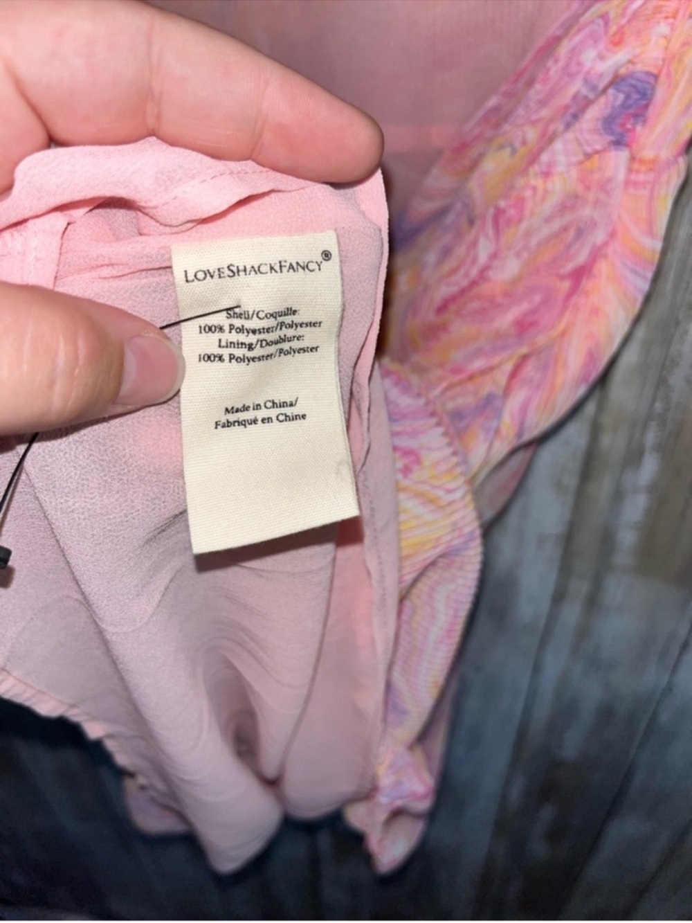 LoveShackFancy Nanita Mini Dress Golden Maize Pink Print Cutout Long Sleeve S - Picture 7 of 7